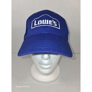 Lowe's Embroidered Logo Blue Adjustable Mesh Back Baseball Cap Hat‎